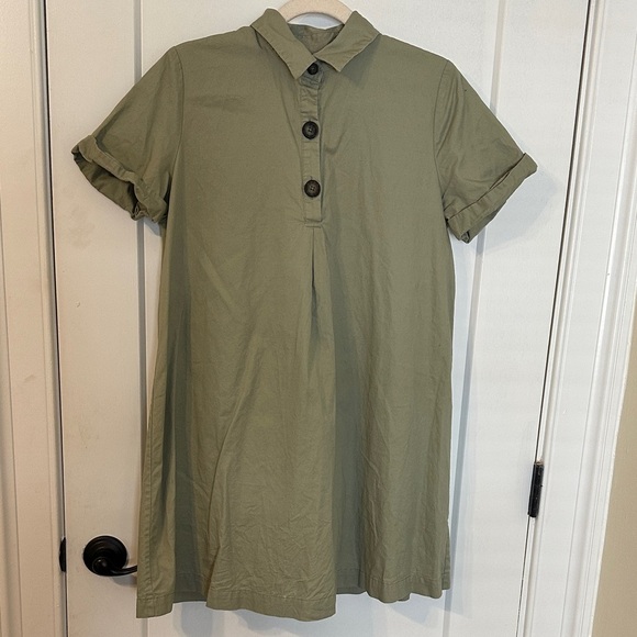 Who What Wear Olive Mini Dress - Picture 1 of 4